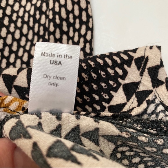 Michael Stars Rib Sleeve Panel Button Blouse, Sz S - Picture 5 of 16